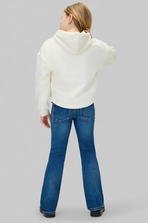 flared jeans medium blue denim