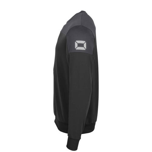 Stanno sportsweater zwart/grijs Sport t-shirt Jongens/Meisjes Polyester Ronde hals