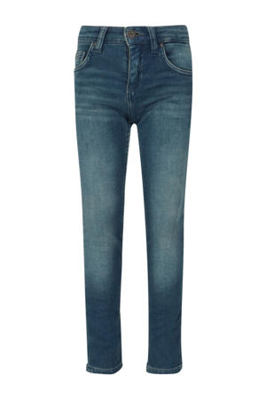 waist slim fit jeans medium blue denim