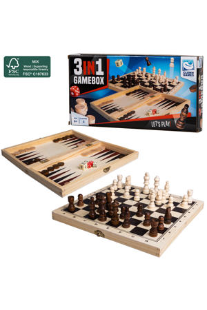  3-In-1 Spellendoos Hout