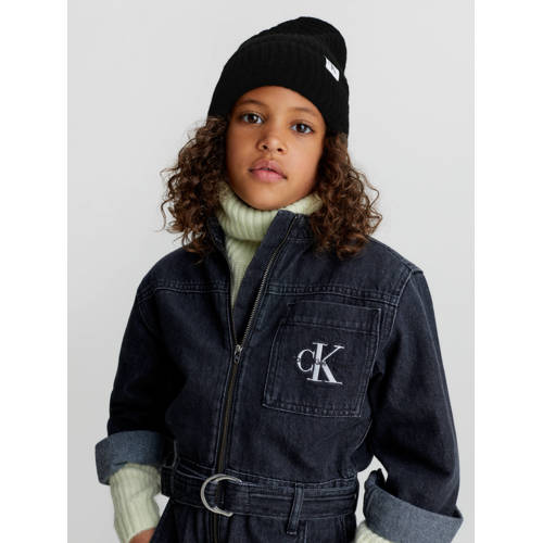 Calvin Klein Muts Zwart Jongens/Meisjes Acryl Effen