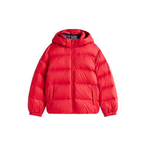 Tommy Hilfiger gewatteerde jas rood Jongens Polyamide Effen - maat 152 afbeelding