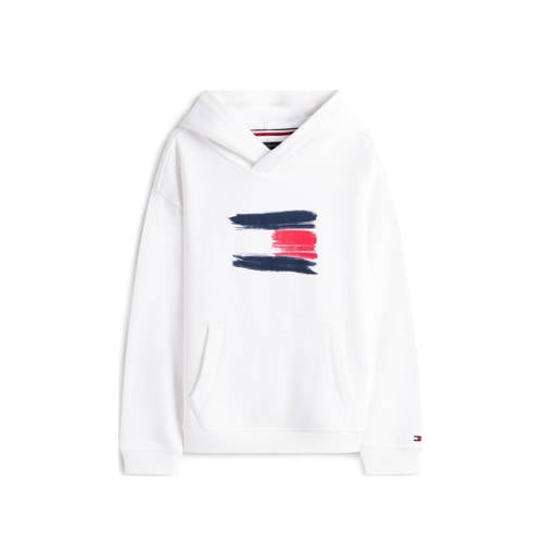 Tommy Hilfiger hoodie wit Sweater Jongens Katoen Capuchon Logo