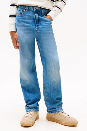 waist loose fit jeans medium blue denim
