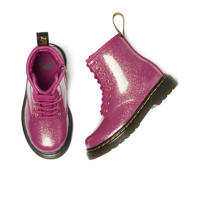 thumbnail: Dr. Martens 1460 T leren veterboots met glitters fuchsia/zilver/goud