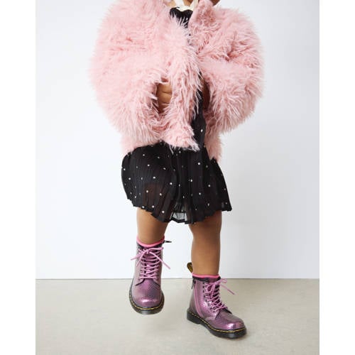 Dr. Martens 1460 T leren veterboots Copper Pink Roze Meisjes Leer Effen - maat 27 afbeelding