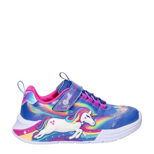 Skechers Unicorn Chaser sneakers blauw multi Meisjes Imitatieleer Personage - maat 27 afbeelding