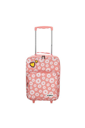 trolley met bloemenprint roze