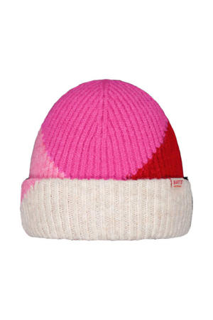 gebreide muts roze