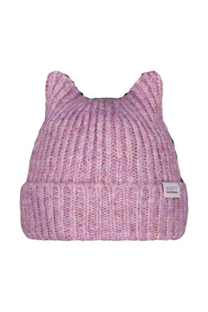 gebreide muts roze met oren