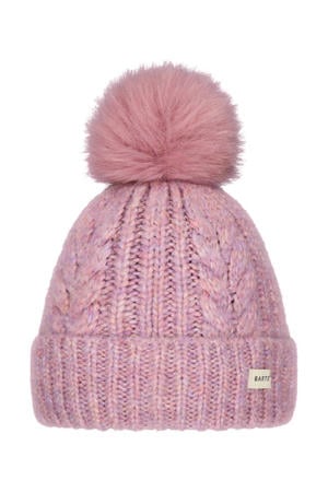 gebreide muts roze