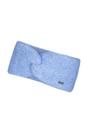 gebreide hoofdband blauw