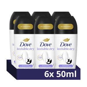 Invisible Dry Anti-Transpirant Deodorant Roller - 6 x 50 ml