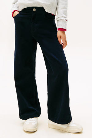 corduroy casual broek marineblauw