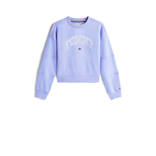 Tommy Hilfiger sweater lichtblauw Tekst - maat 152 afbeelding