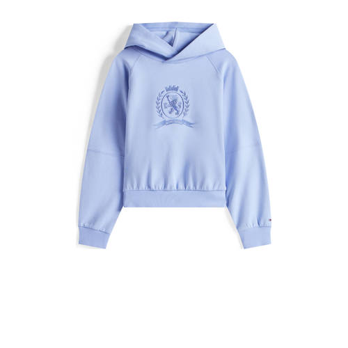 Tommy Hilfiger hoodie lichtblauw Sweater Meisjes Katoen Capuchon Printopdruk
