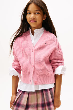 vest roze gebreid