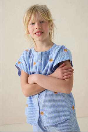 blouse blauw