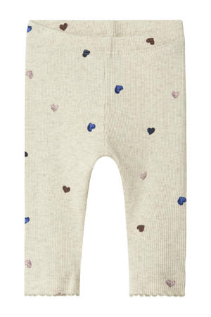 legging met hartjes beige