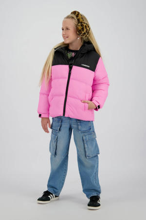 gewatteerde jas roze