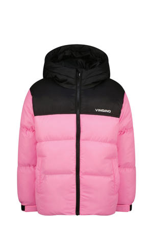 gewatteerde jas roze