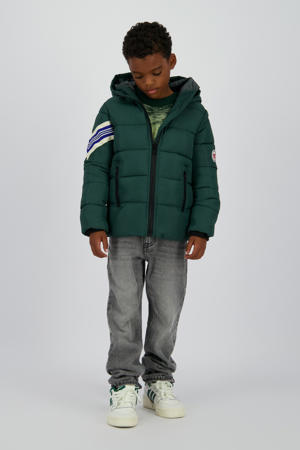 gewatteerde jas donkergroen