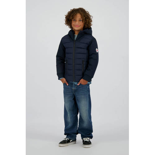 Vingino gewatteerde jas donkerblauw Jongens Polyester Capuchon Effen