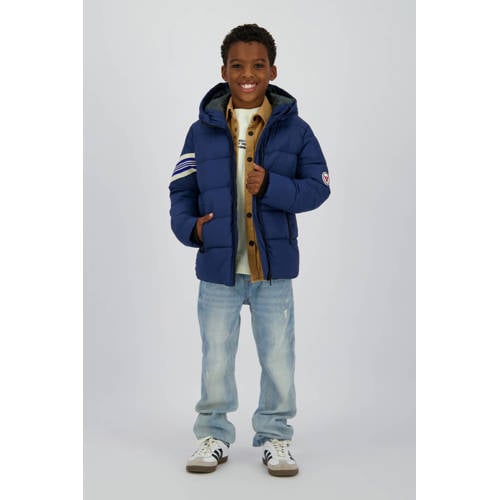 Vingino gewatteerde jas donkerblauw Jongens Polyester Capuchon Printopdruk - maat 128 afbeelding