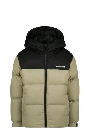 gewatteerde jas beige