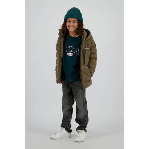 Vingino gewatteerde jas bruin Jongens Polyester Capuchon Effen