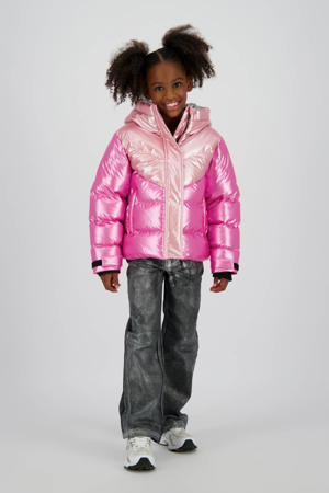 gewatteerde jas roze