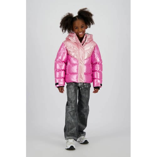 Vingino gewatteerde jas roze Meisjes Polyester Capuchon Meerkleurig