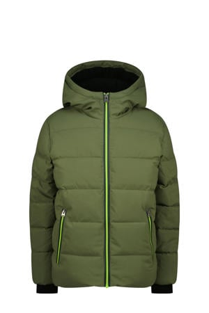 gewatteerde jas groen