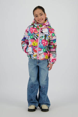 gewatteerde jas roze