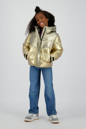gewatteerde jas goud