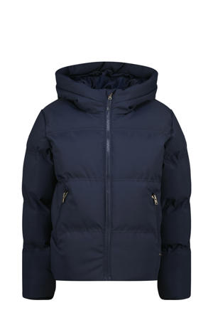 gewatteerde jas blauw