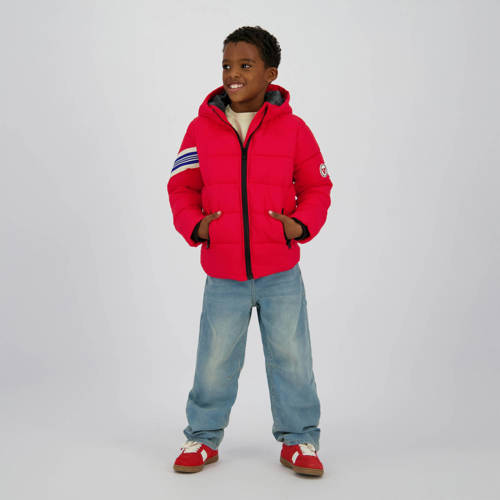 Vingino gewatteerde jas rood Jongens Polyester Capuchon Printopdruk - maat 128 afbeelding