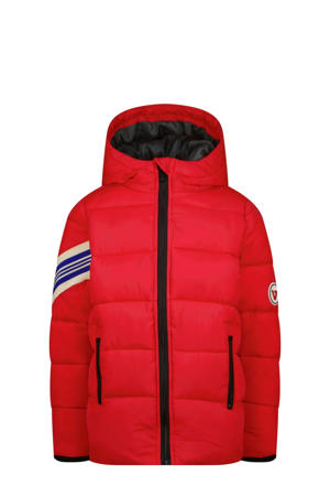 gewatteerde jas rood