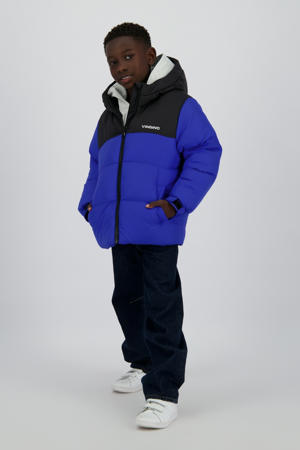 gewatteerde jas blauw