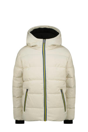 gewatteerde jas beige