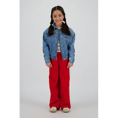 Vingino wide leg broek rood Meisjes Katoen Effen