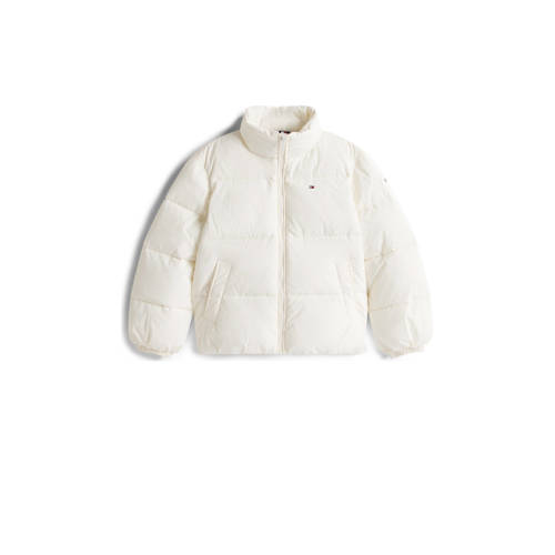 Tommy Hilfiger gewatteerde jas ecru Jongens/Meisjes Polyamide Opstaande kraag