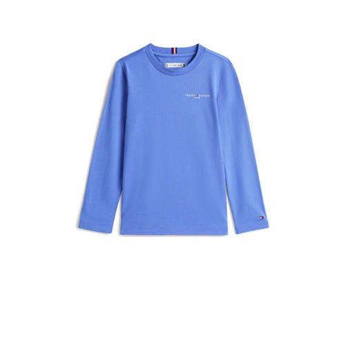 Tommy Hilfiger longsleeve blauw Jongens/Meisjes Katoen Ronde hals Logo