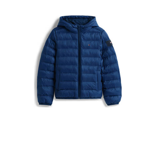 Tommy Hilfiger gewatteerde jas donkerblauw Jongens/Meisjes Polyamide Capuchon