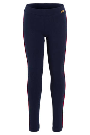 legging met contrasterende bies Noela donkerblauw