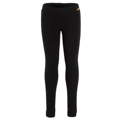 Orange Stars legging met contrasterende bies Noela zwart Meisjes Katoen