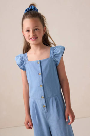 light blue denim loose jumpsuit