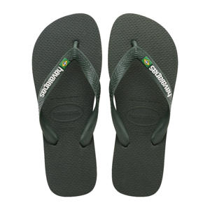   teenslippers olijfgroen