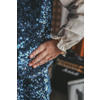 Your Wishes gilet blauw met pailletten
