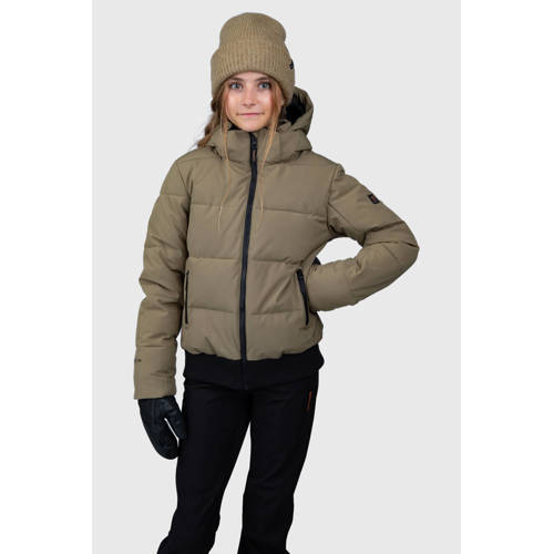 Brunotti ski-jas Suncrowny groen Skijack Meisjes Polyester Capuchon Effen - maat 128 afbeelding